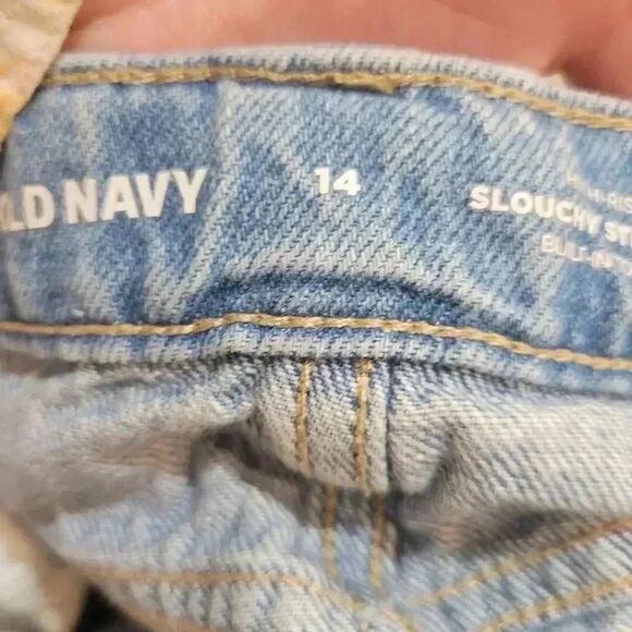 Old Navy High-Waisted Slouchy Straight Built-In Tough Jeans for Girls - Picture 11 of 14